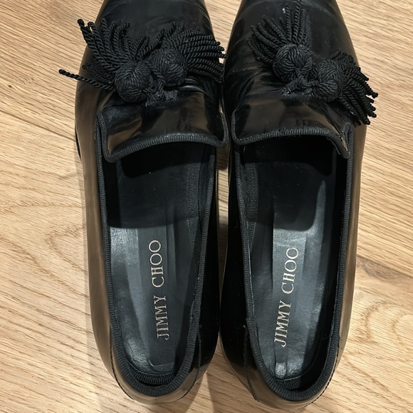 Men’s Jimmy Choo loafers, size 12 black leather - Picture 4 of 5